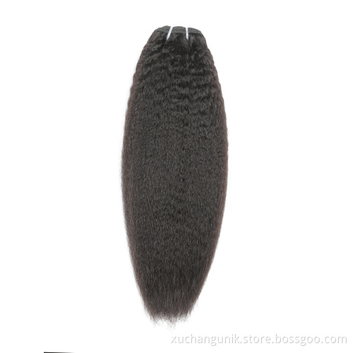 Uniky High quality grade 10a 100% virgin weaves bundles peruvian and brazilian natural yaky straight kinky human hair bundles